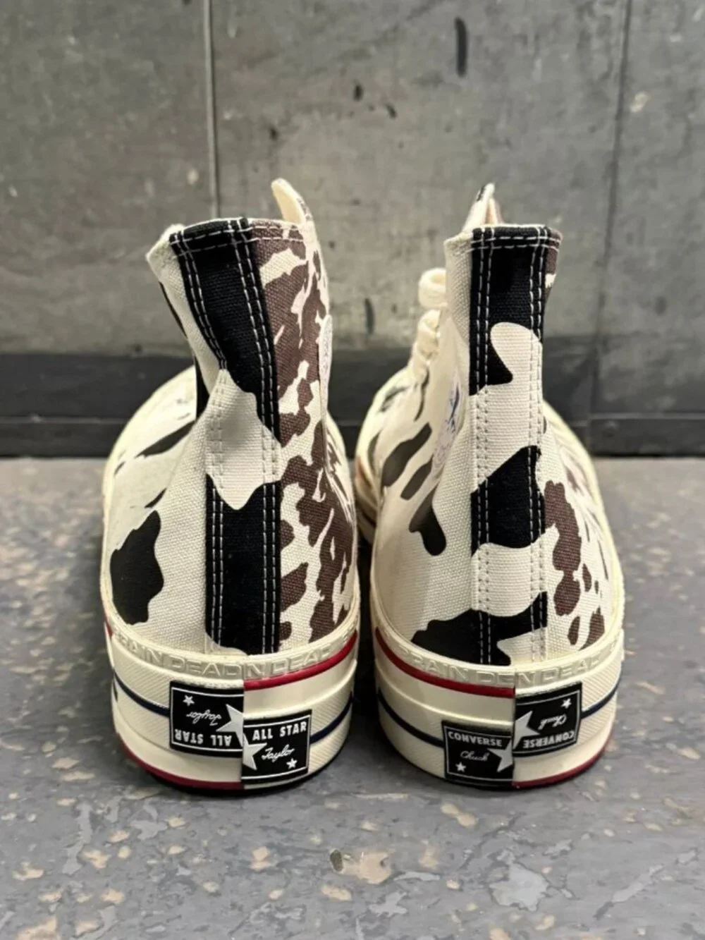CONVERSE x BRAIN DEAD Chuck 70 Hi Cow Print High Top Sneakers Sz 11 169946C - Picture 5 of 11